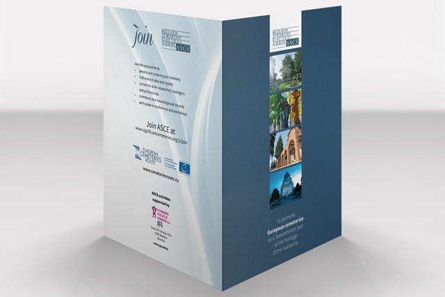 Association folder created in a marketing agency working with cemeteries